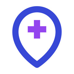 Location and map twotone icon set