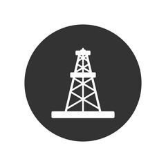 Oil rig icon isolated on transparent background