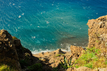 Dramatic landscape at the coastline of Madeira, Portugal, Europe