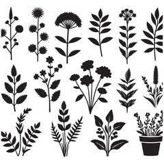 field silhouette Background material, Flowering plant