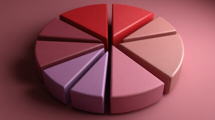 Obraz premium Abstract pie chart representing household wealth index in a conceptual visual design for financial analysis