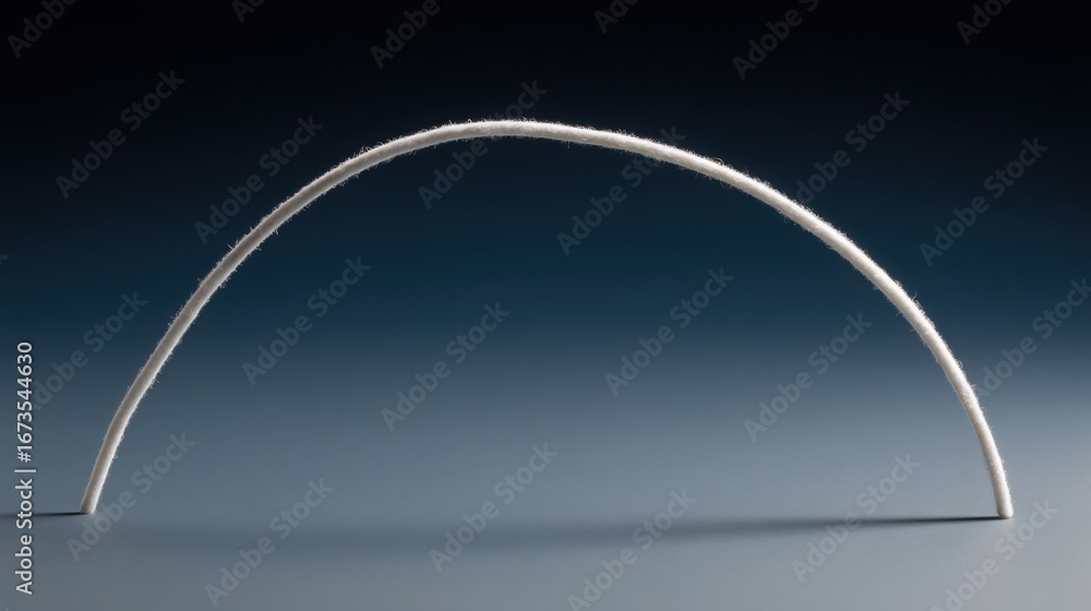 Poster curved arch illustrating the inflation expectation curve as an elegant slope in economic data visual