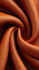 Swirling burnt orange textured fabric