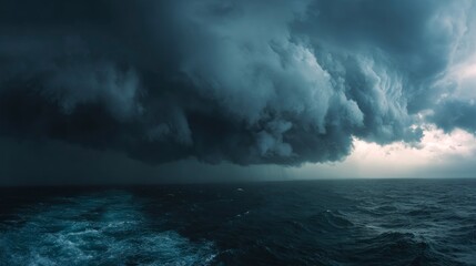 Fototapeta premium Stormy ocean cloudscape