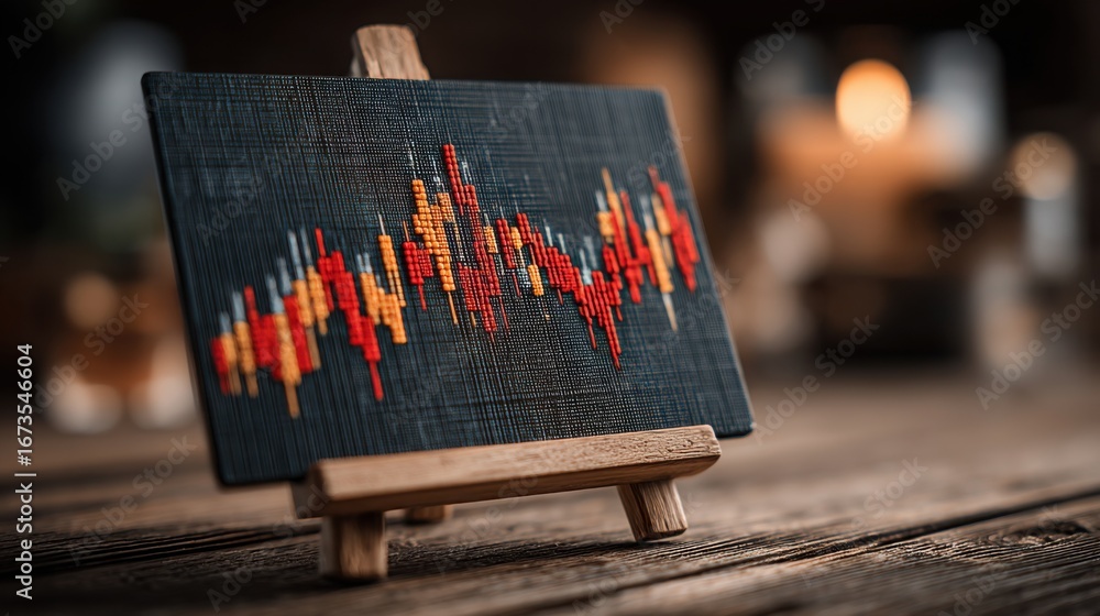 Poster vibrant red and yellow chart depicting the transaction fees of bitcoin in the evolving cryptocurrenc