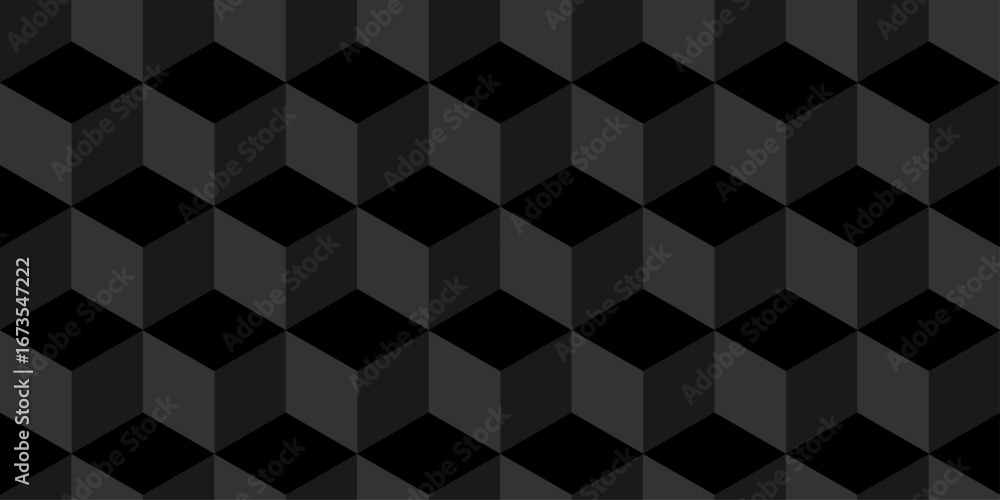 Poster illustration squares seamless geometric pattern with cubic shapes. abstract geometric triangle backg