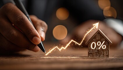 Property Value Increase with Arrow and Zero Percent