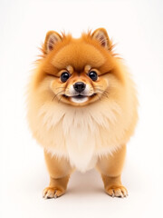 Obraz premium a brown golden yellow orange Pomeranian puppy dog 