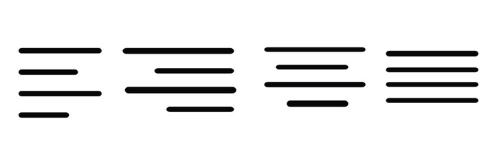 align left,align right,center and justify icon