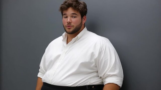 This video features a man dressed casually. He exudes a sense of calm. Perfect for projects that need a relatable and genuine touch. A great choice for various themes. AI