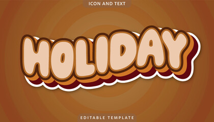 holiday editable text effect template