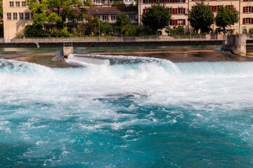 Dam on the Aare river in Bern, Switzerland