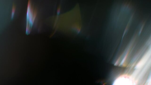 Real Shooted Cinematic Lens Flare Overlay on Black Background at 1000fps Slow Motion.