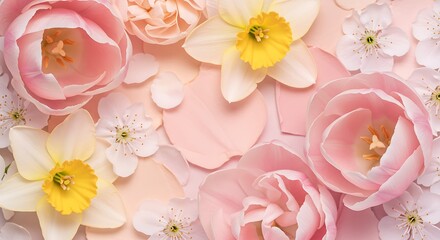 Obraz premium Blushing Blossom Mosaic