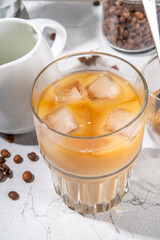 Homemade iced latte coffee