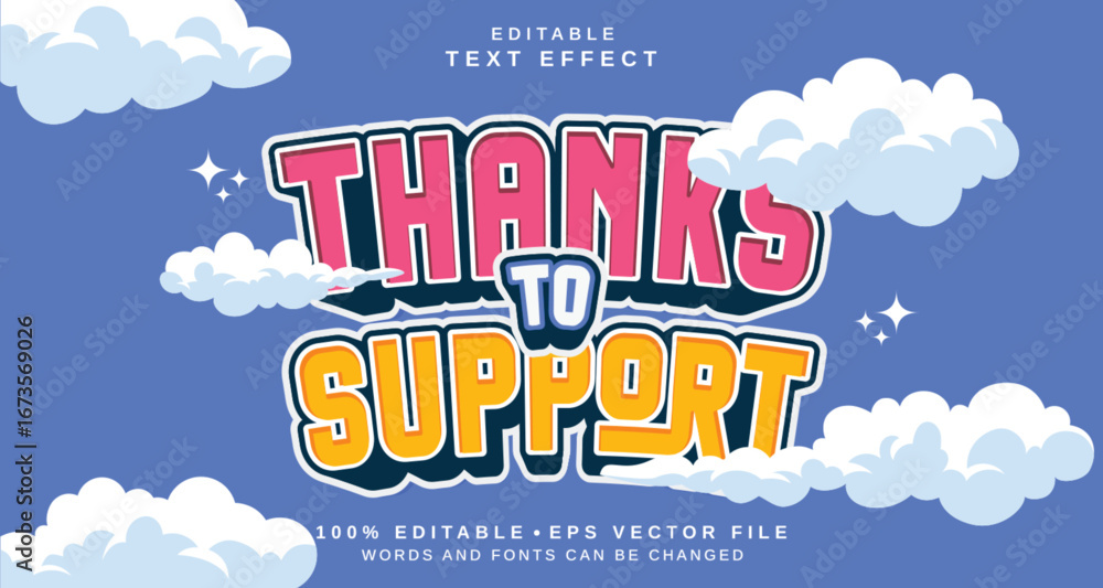 Poster editable text style effect - thanks to support text style theme.