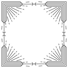 Line geometric frame. Modern decorative linear background.