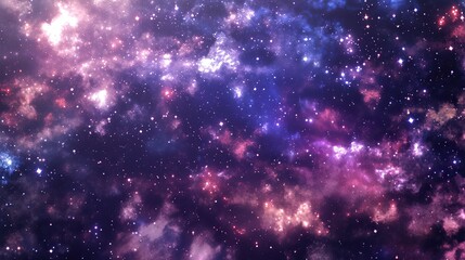 Fototapeta premium A vibrant cosmic backdrop filled with stars and nebulae, perfect for space-themed designs, suitable for projects that convey wonder or exploration – perfect for graphics, social media posts, and more.