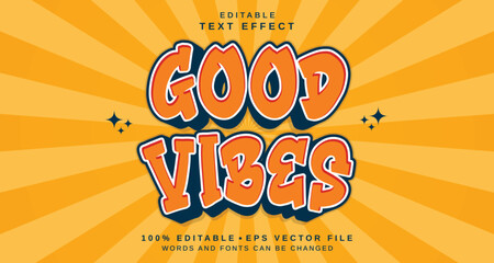 Editable text style effect - Good Vibes text style theme.