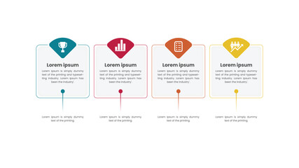 Timeline infographic design for process workflow and project steps