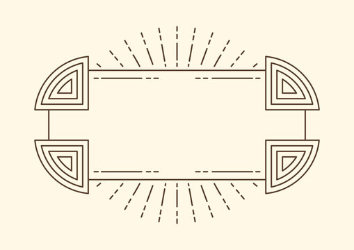 Line geometric frame. Modern decorative linear background.