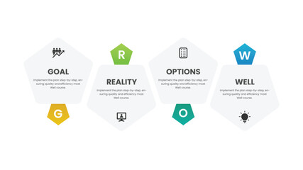 Creative timeline infographic design for project workflow steps