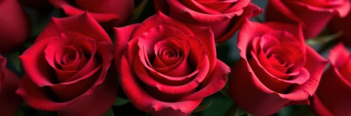 Luxurious red roses & gift box detail Elegant greeting card included , bouquet, gift wrapping, close up