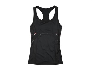 Black athletic tank top with subtle design (1)