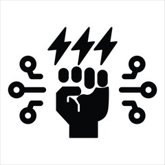 revolution icons. simple solid vector illustration