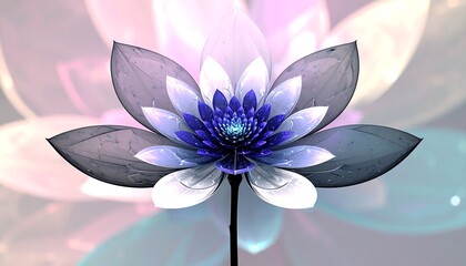 Abstract lotus flower in pastel colors