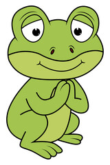 cute frog animal cartoon illustration