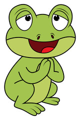 cute frog animal cartoon illustration