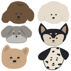 Multiple dog face shapes 