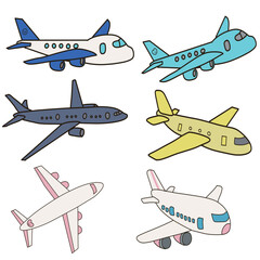 Vector image of flying plane 