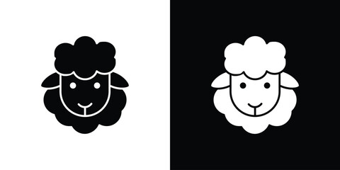 Sheep icons, emblem logo or badge designs.