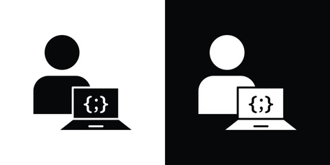 Programmer icons, emblem logo or badge designs.