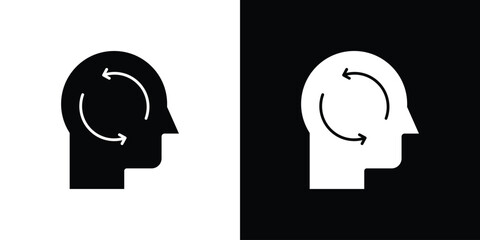 Memory recall icons, emblem logo or badge designs.