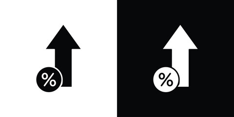 Interest growth icons, emblem logo or badge designs.