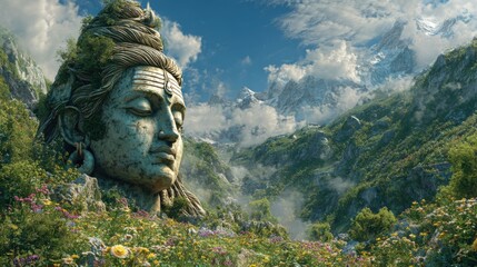 Giant Lord Shiva Statue in Enchanted Valley