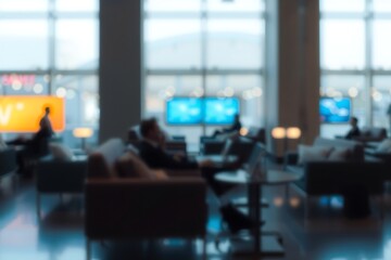 Generative AI: Blurred Lounge Scene.
