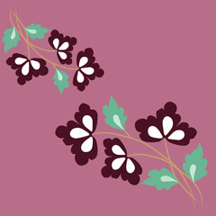 Flower with leaves floral bouquet vector flowers spring art happy easter woman day 