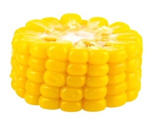 Close-up of a sliced corn cob