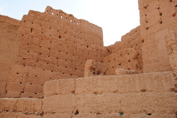 abandoned village on the Handour river valley ruins among the valleys of the Moroccan Atlas