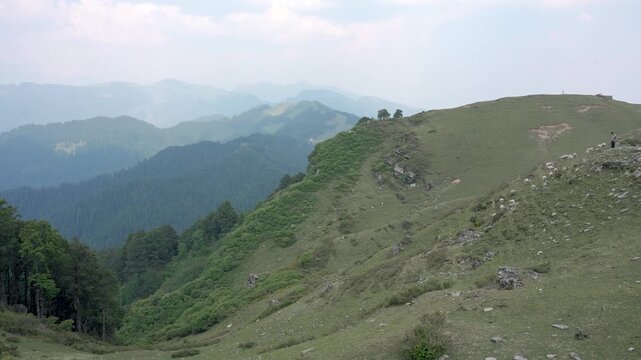 India breathtaking mountain views Tirthan Valley, and serene landscapes Shoja Himachal Pradesh India.	