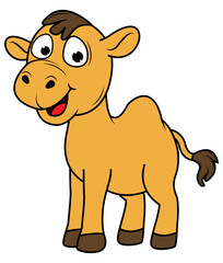 cute camel animal cartoon illustration