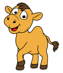 cute camel animal cartoon illustration