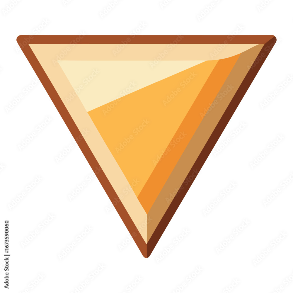 Poster geometric triangle shape with gradient colors isolated on white background