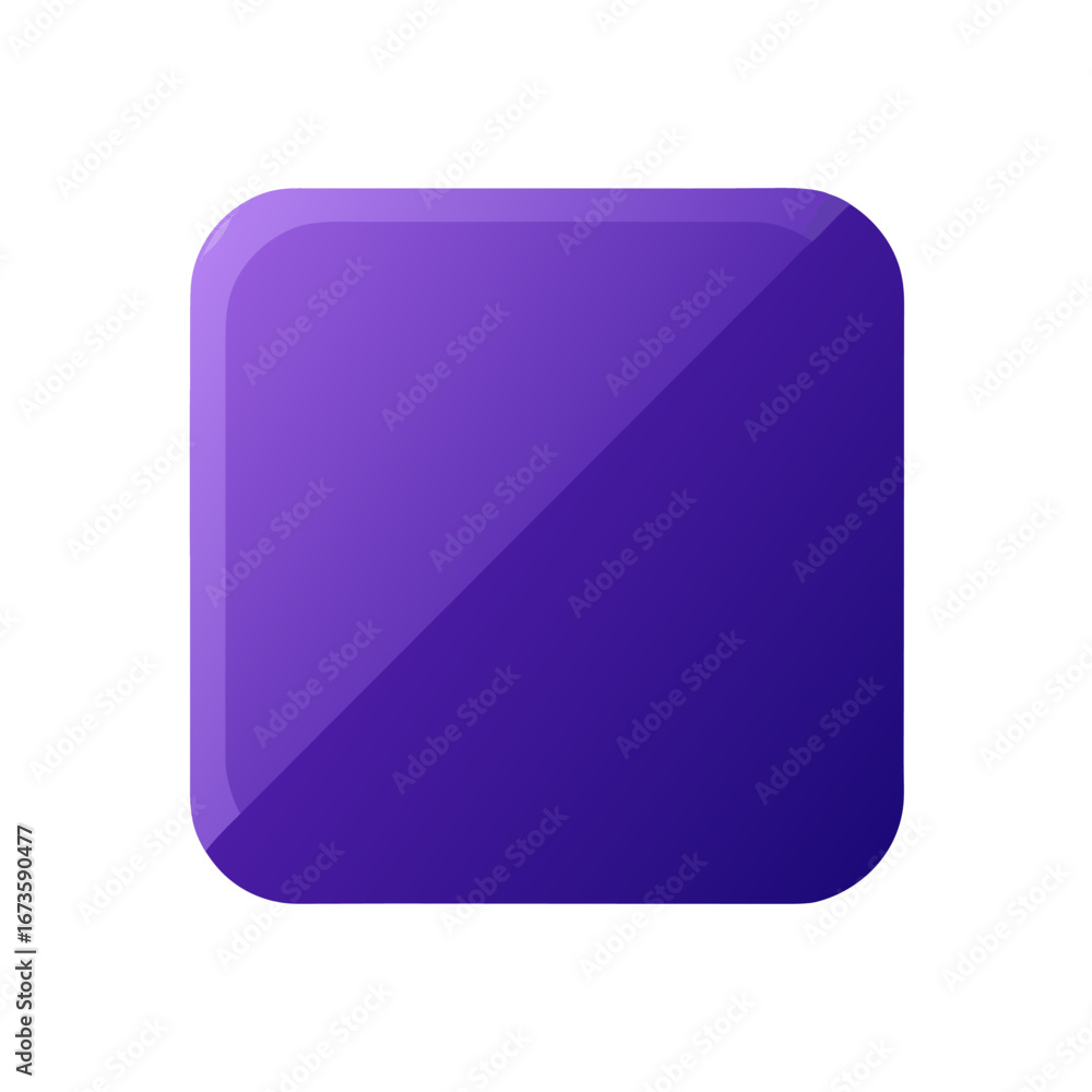 Poster purple square with rounded corners and gradient isolated on white background