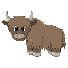 Cute Yak cartoon