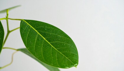 Close-up of a vibrant green leaf